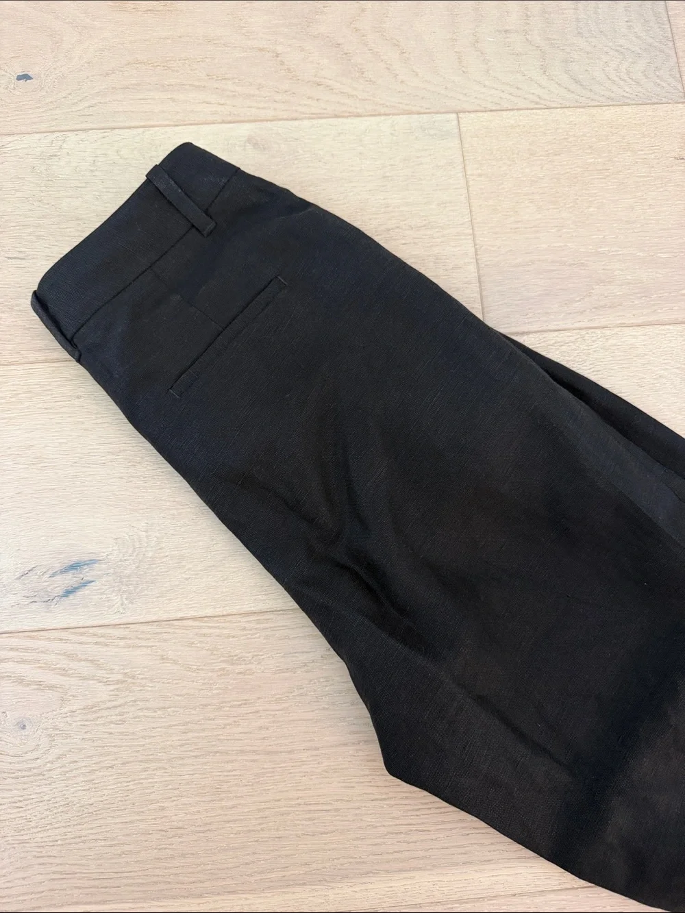 Aritzia Black High-Waist Pleated Wide-Leg Pants